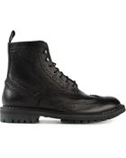 Givenchy Brogue Detail Lace-Up Boots - Lyst