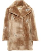 Carven Crystal Embellished Faux Fur Coat - Lyst