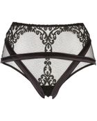 La Perla Silk Blend High Waist Lace Brief - Lyst