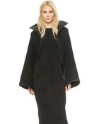 Gareth Pugh Double Wool Coat Black - Lyst