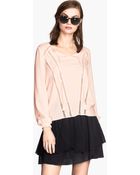 H&M Blouse With Lace - Lyst