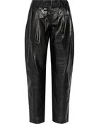 Alexander Wang Leather Wide-Leg Pants - Lyst