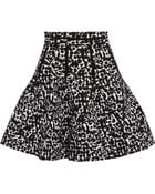 Antonio Berardi Pleated Leopard-Print Intarsia Mini Skirt - Lyst