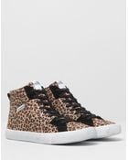 Pull&Bear Leopard Print Sneaker Boots - Lyst