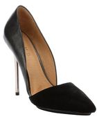L.A.M.B. Black Pony Leather 'Trina' D'Orsay Metallic Stiletto Pumps - Lyst