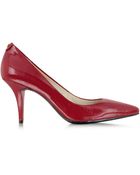 Michael Kors Red Patent Leather Mk-flex Mid Pump - Lyst