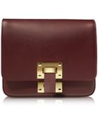 Sophie Hulme Oxblood Box Flap Bag - Lyst