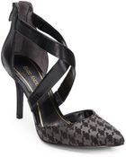 Enzo Angiolini Coadi Houndstooth Leather Pumps - Lyst