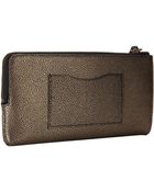 Coach Box Metallic Leather L-zip Zippy - Lyst