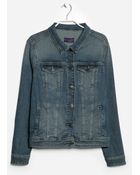 Violeta By Mango Dark Denim Jacket - Lyst