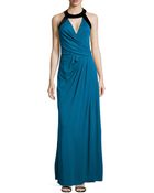 Halston Heritage Cutout Wrap-Front Gown - Lyst