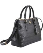 Tory Burch Robinson Double Zip Perforated Bag - Lyst