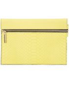 Victoria Beckham Python Small Zip Pouch - Lyst