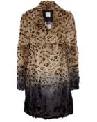 Each x Other Leopardprint Ombré Goat Hair Coat - Lyst