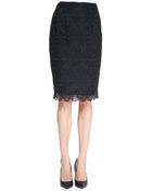Lela Rose Straight Lace Skirt - Lyst