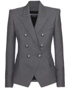 Balmain Structured Wool Blazer - Lyst