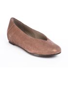 Eileen Fisher Patch Leather Metallic Flats - Lyst