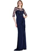 Js Boutique Metallic Lace Bodice Gown - Lyst