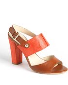 Anne Klein Traven Leather Slingback Sandals - Lyst