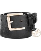 Michael Kors Michael Embossed Logo Panel Pant Belt - Lyst