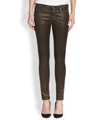 AG Adriano Goldschmied Coated Skinny Jeans - Lyst