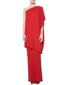 Michael Kors One Shoulder Asymmetric Draped Gown - Lyst