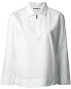 Jil Sander Boxy Zipped Shirt - Lyst