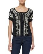 Joie Dolina B Embroidered Blouse - Lyst