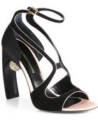 Nicholas Kirkwood Suede Satin Cryheel Sandals - Lyst