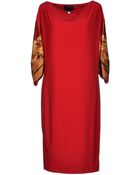 Class Roberto Cavalli Knee-Length Dress - Lyst