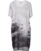 Nude Short Dress - Lyst
