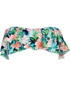 Forever 21 Aloha Ruffle Bandeau - Lyst