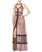 Tamara Mellon Printed Silk Maxi Dress - Lyst