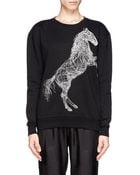 Stella McCartney Horse Embroidery Fleece Sweatshirt - Lyst