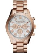 Michael Kors Layton Glitz Rose Gold-toned Watch - Lyst