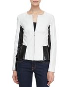 Bagatelle Long Sleeve Blackwhite Motorcycle Jacket - Lyst