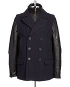 William Rast Moto Peacoat - Lyst