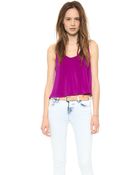 Otte New York Sleeveless Crop Top - Marine - Lyst