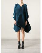 Issey Miyake Asymmetric Volume Dress - Lyst