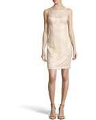 Sue Wong Beaded Scoop-Back Cocktail Dress - Lyst