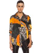 Acne Studios Leia Printed Silk Top - Lyst