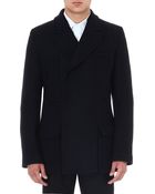 Ann Demeulemeester Wool Blend Peacoat - Lyst