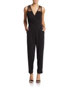 French Connection Liza Lace Illusion Jumpsuit - Lyst