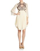Free People Embellished Bodice Fit And Flare Dress - Lyst