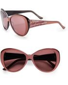 Judith Leiber 58mm Oversized Sunglassesruby Shimmer - Lyst