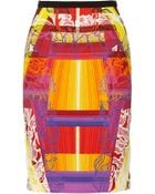 Peter Pilotto Shift Printed Stretch-Cady Pencil Skirt - Lyst