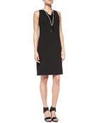Eileen Fisher Sleeveless Jersey Shift Dress - Lyst