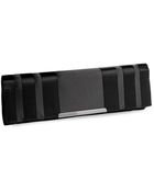 La Regale Striped Satin Clutch - Lyst