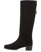 Stuart Weitzman Easyzip Suede Knee Boot - Lyst