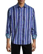 Robert Graham Mott Paisley Stripe Sport Shirt - Lyst